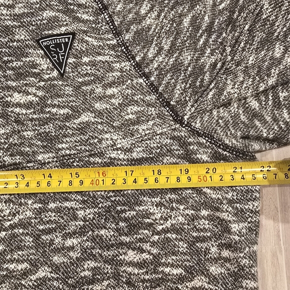 HOLLISTER SURF SU RF HOODIE WOMENS MEDIUM  Zip Sides Blackish Grey White. - Picture 9 of 10